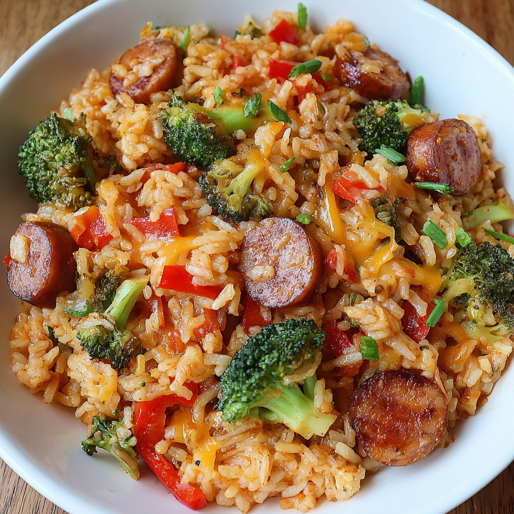 Smoked Sausage Rice Skillet