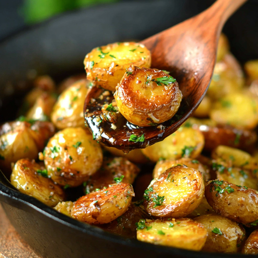 Honey Garlic Roasted Potatoes
