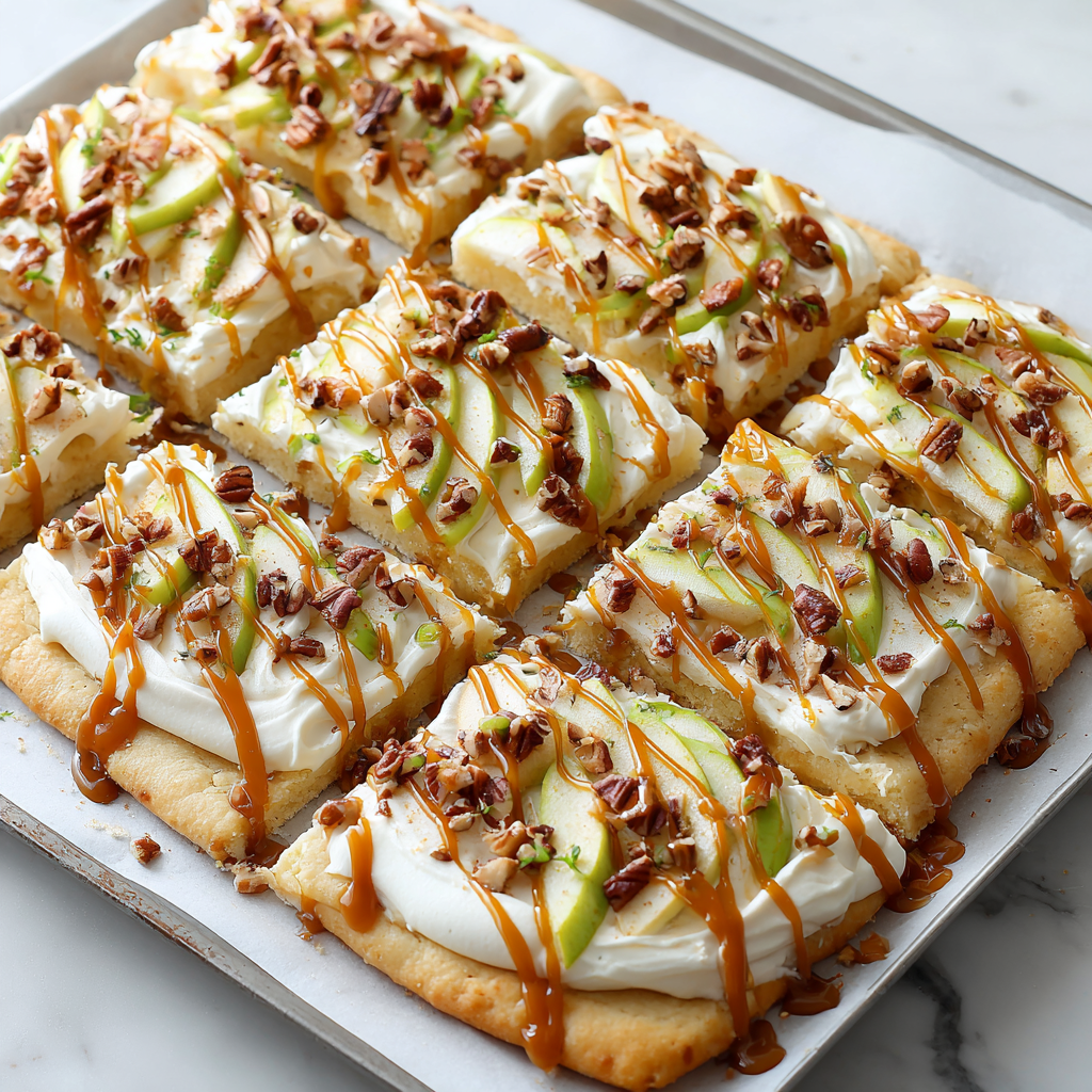 Caramel Apple Cookie Pizza