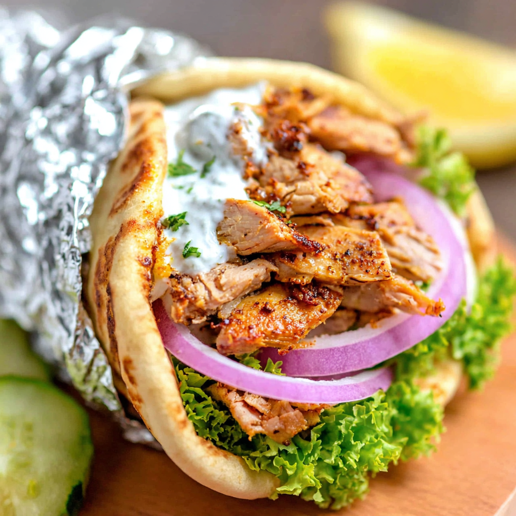 Homemade Slow Cooker Chicken Shawarma