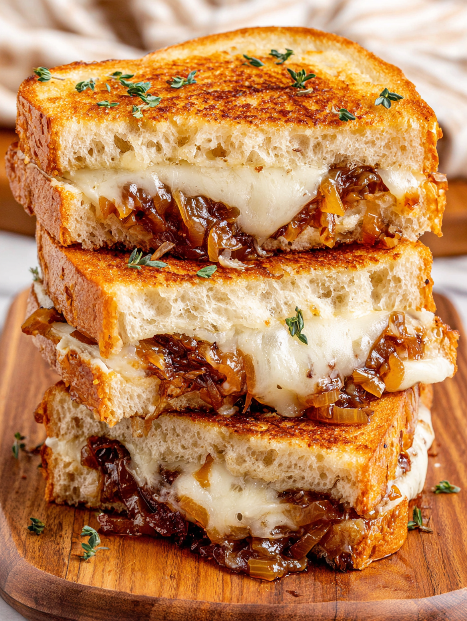 Grilled cheese sandwich sliced in half