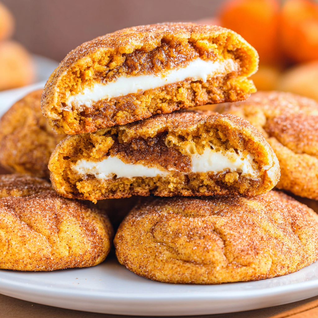 Pumpkin Snickerdoodle Cheesecake Cookies