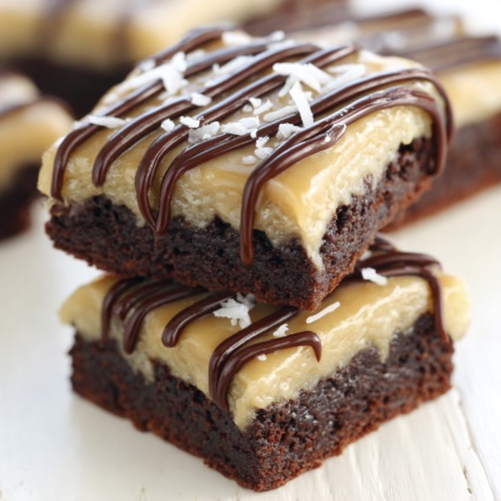 Salted Caramel Coconut Brownies