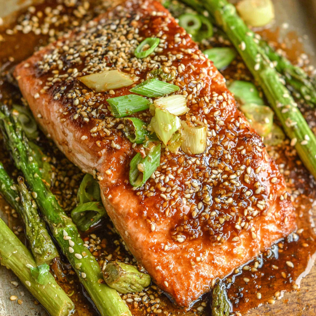 30-Minute Garlic Ginger Glazed Salmon (Gluten Free!)