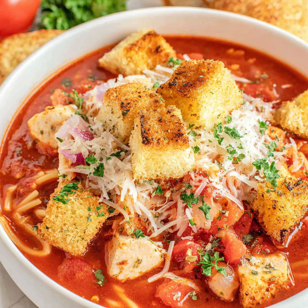 Crock Pot Chicken Parmesan Soup