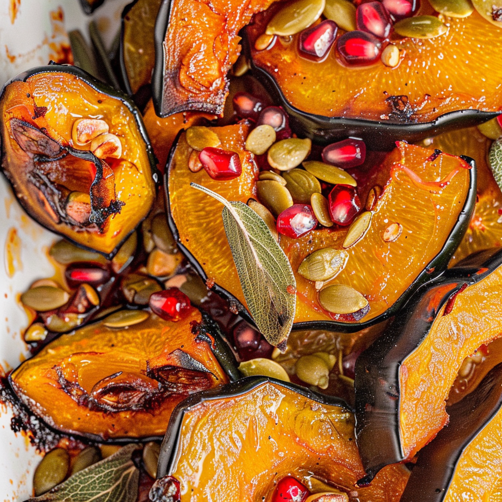 Sweet and Spicy Roasted Acorn Squash Slices