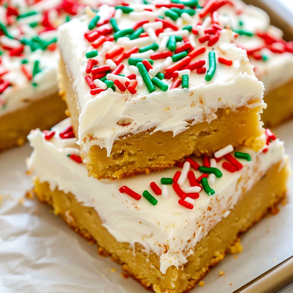 Snickerdoodle Bars with Cream Cheese Frosting