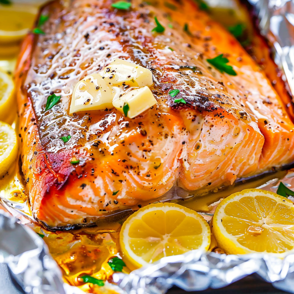 Sheet Pan Lemon Garlic Butter Salmon