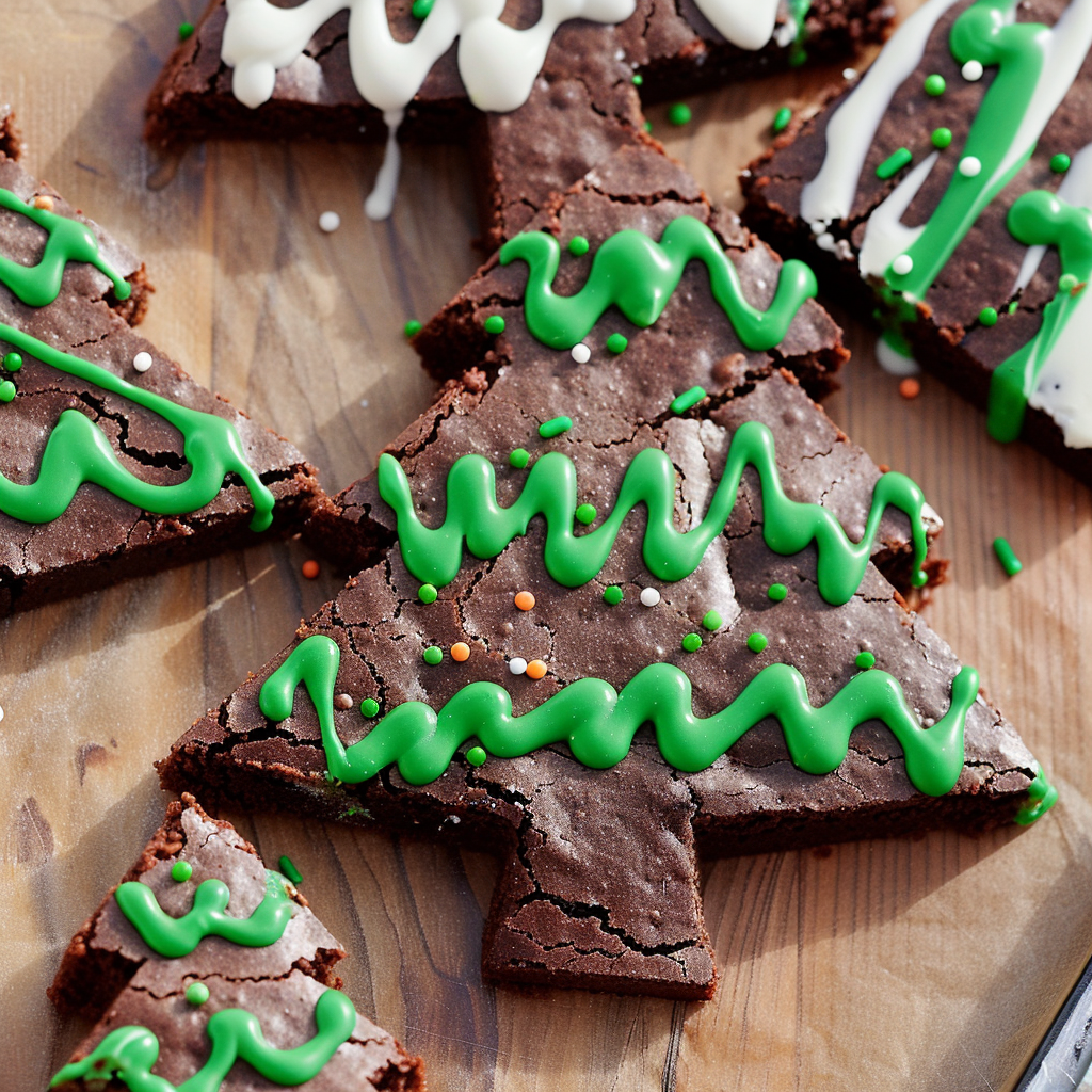 Christmas Tree Brownies