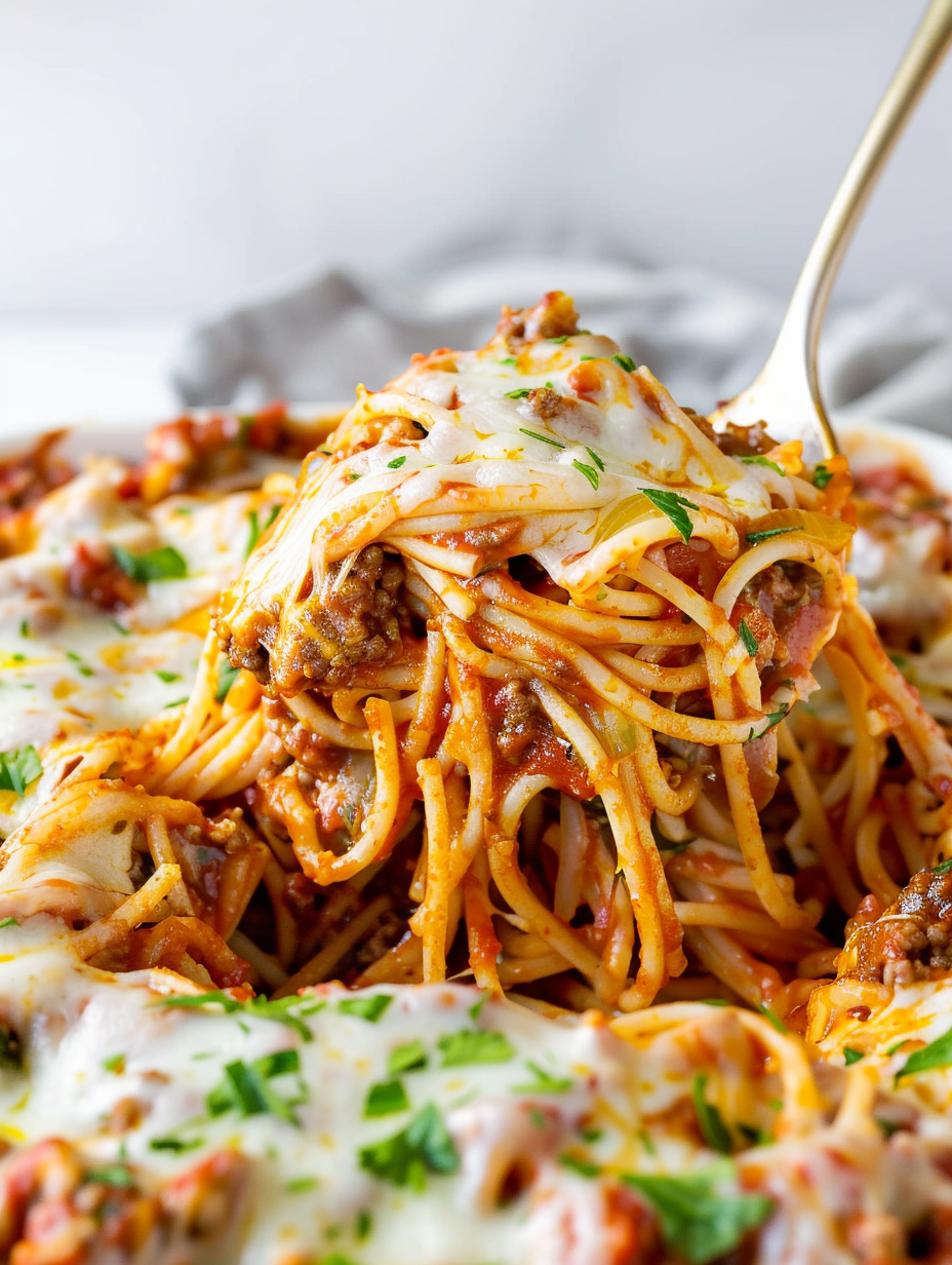 Easy Baked Spaghetti (Family-Friendly Casserole)