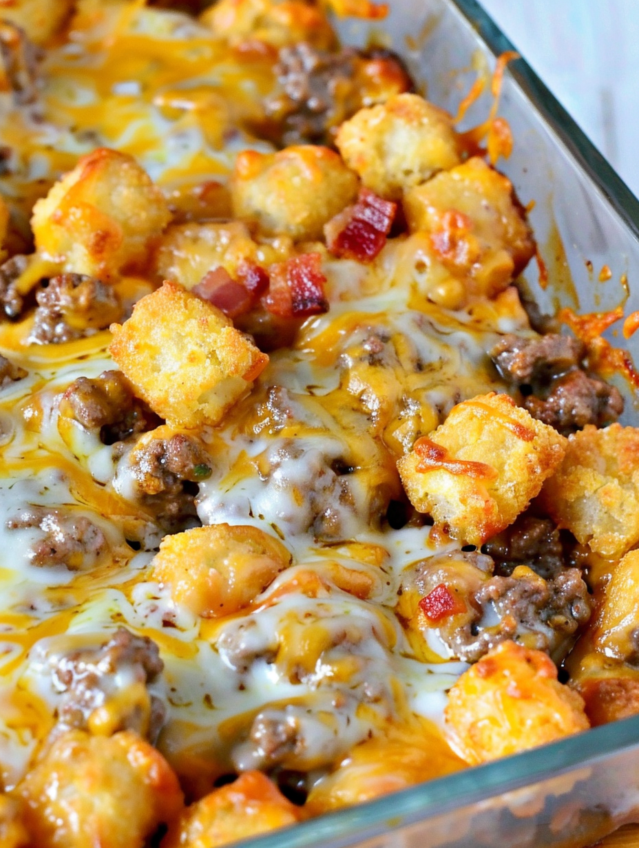 Cheeseburger Tater Tot Casserole