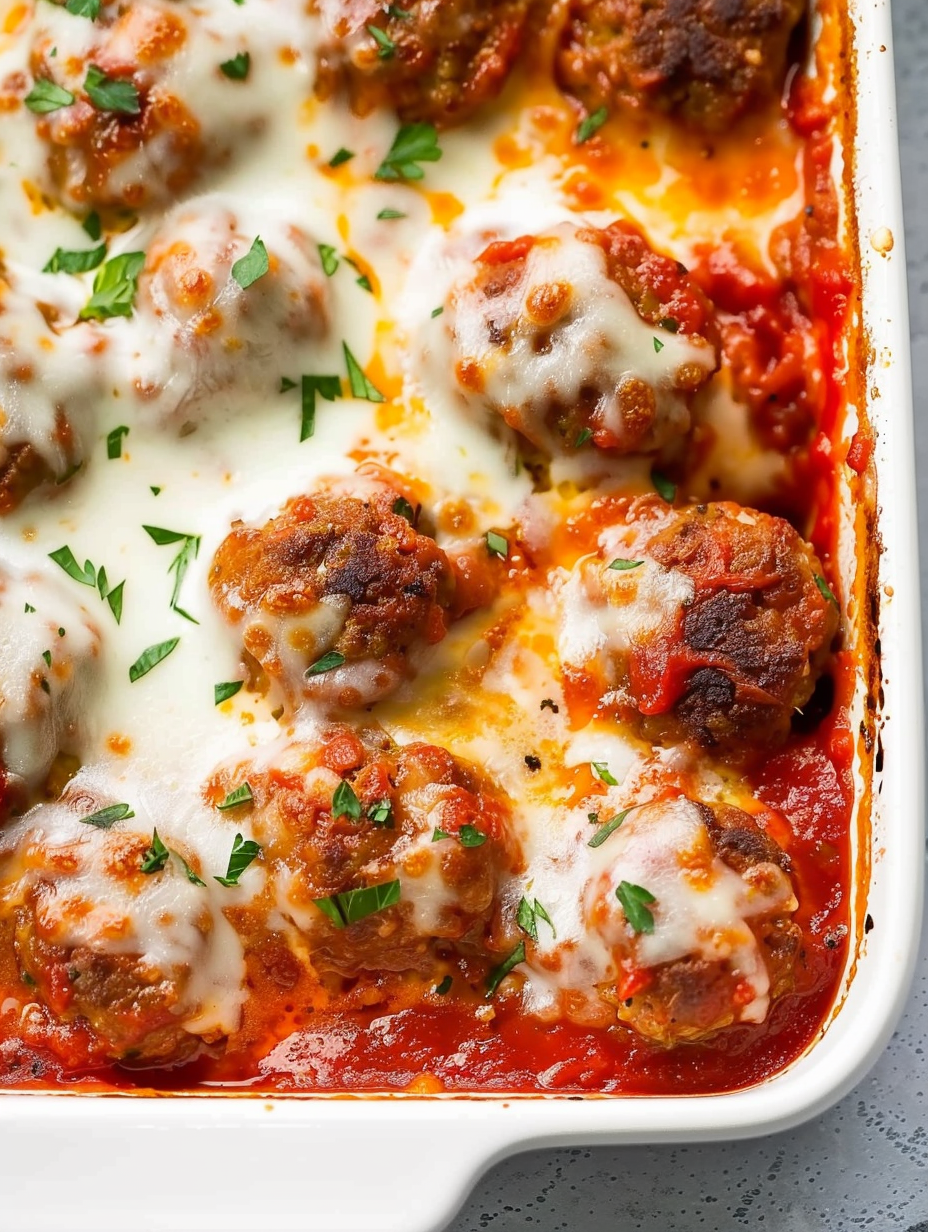 Cheesy Bake Meatballs