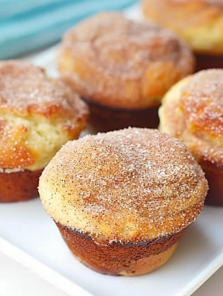 Close-up of a cinnamon sugar coated puff