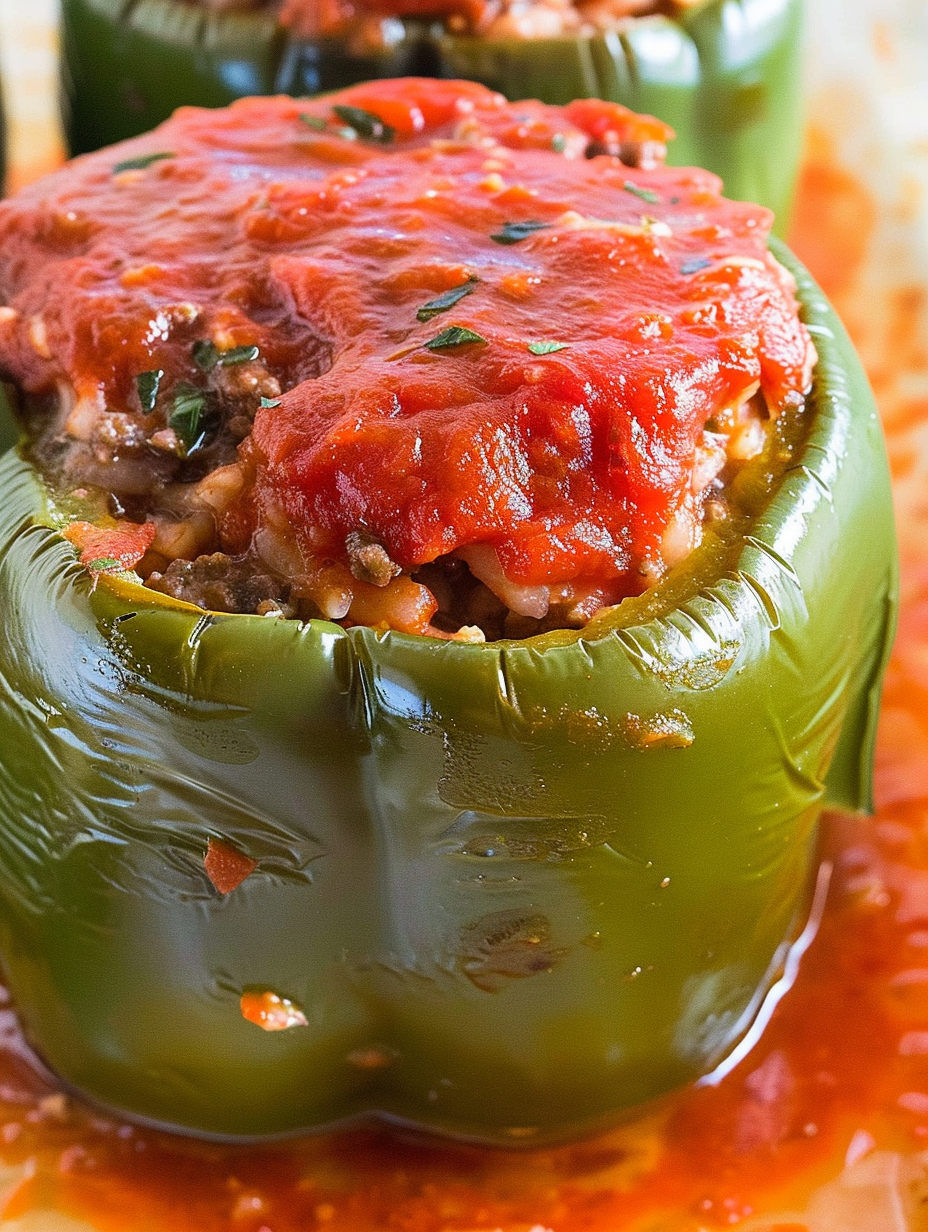 Classic Beef and Rice Stuffed Peppers