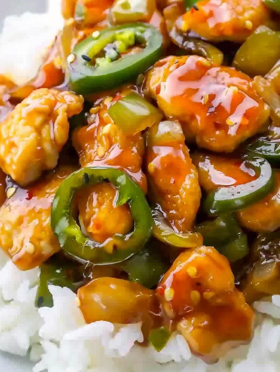 Fried chicken pieces in skillet with sauce