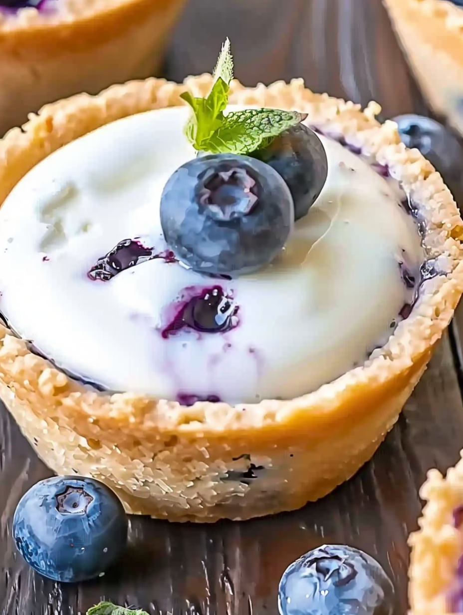 Blueberry Cheesecake Cookie Cups