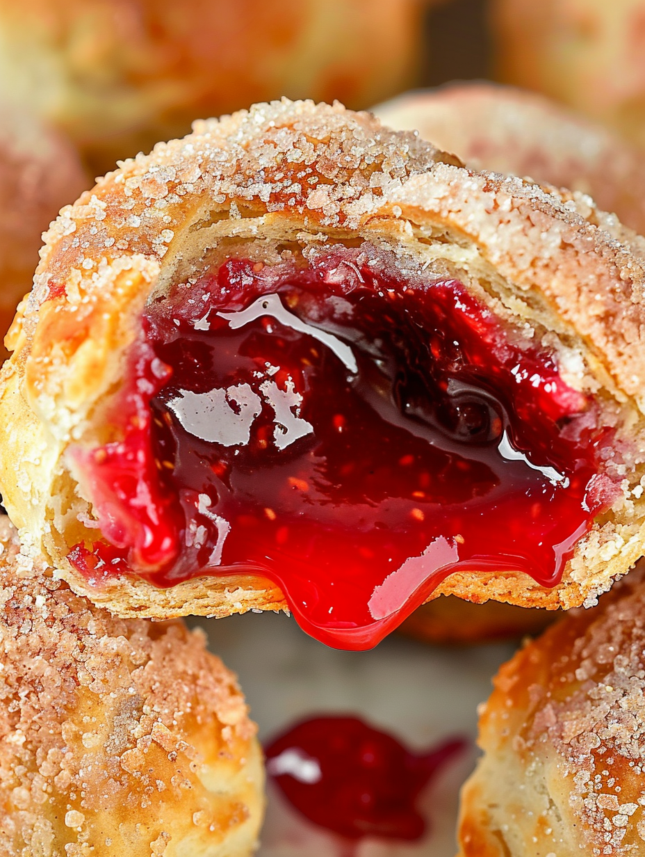 Cherry Pie Bombs in air fryer basket
