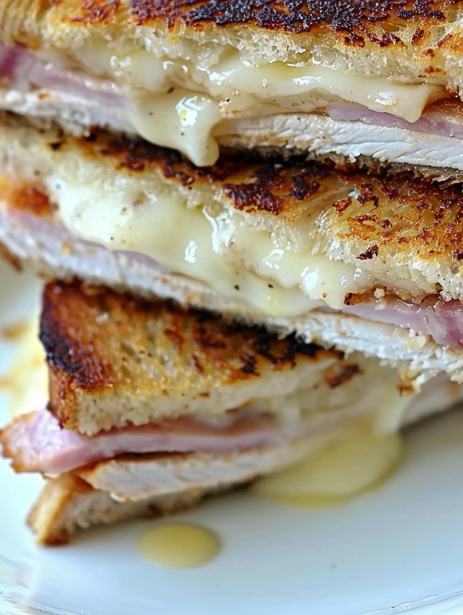 Chicken Cordon Bleu Grilled Cheese
