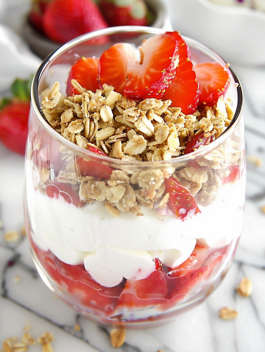 Strawberry Cheesecake Breakfast Parfait