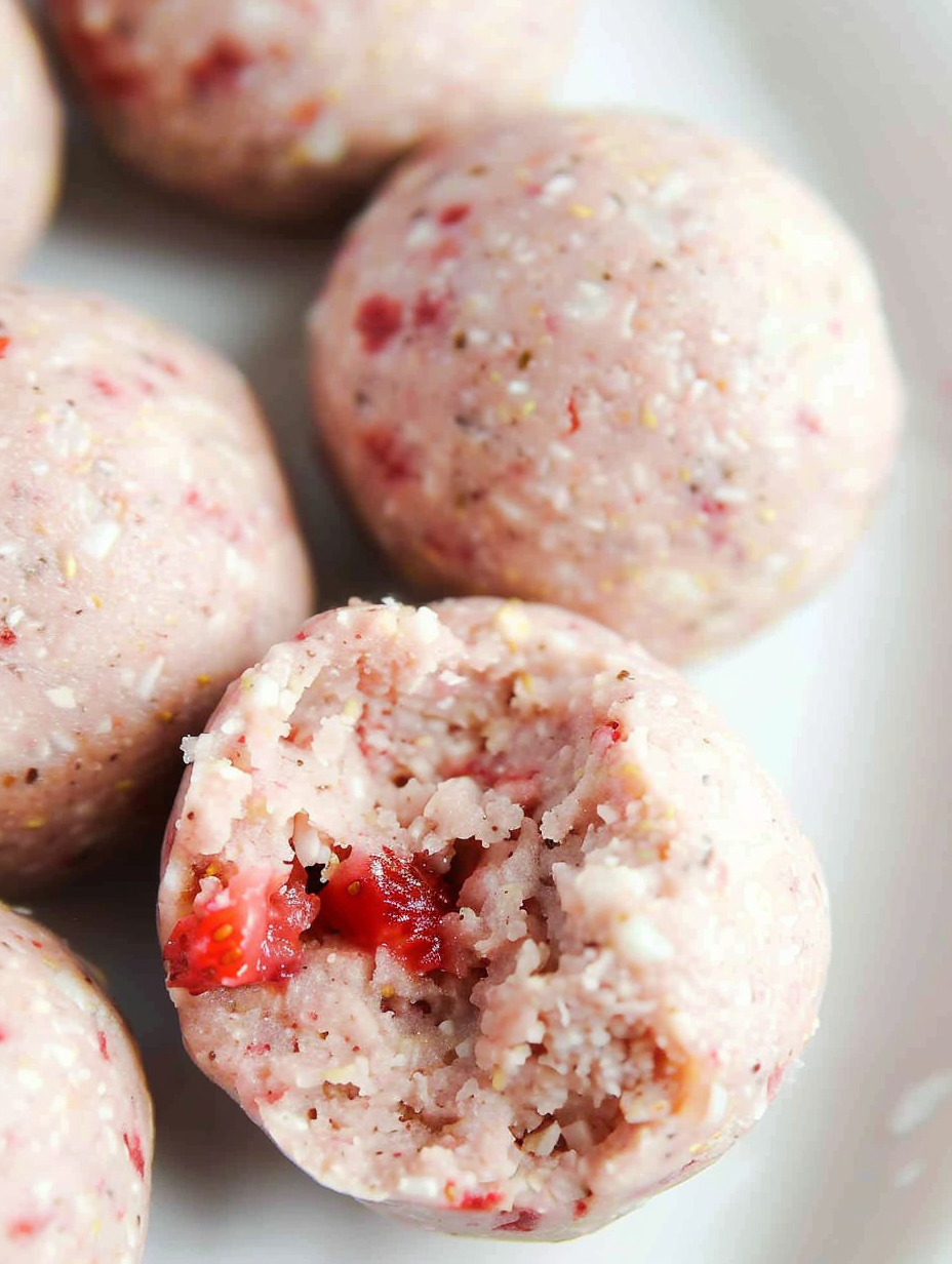 3-Ingredient Strawberry Protein Balls