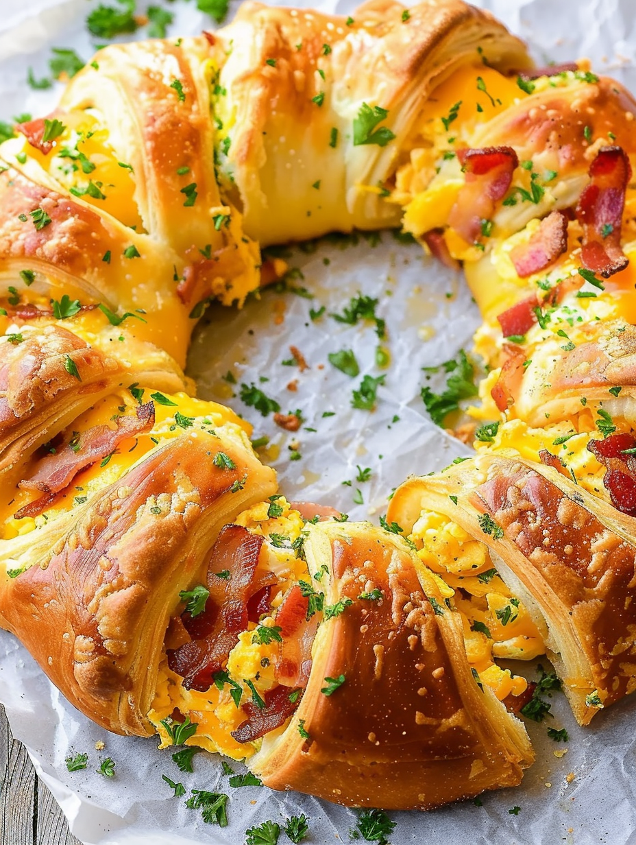 Sliced Breakfast Ring on serving board