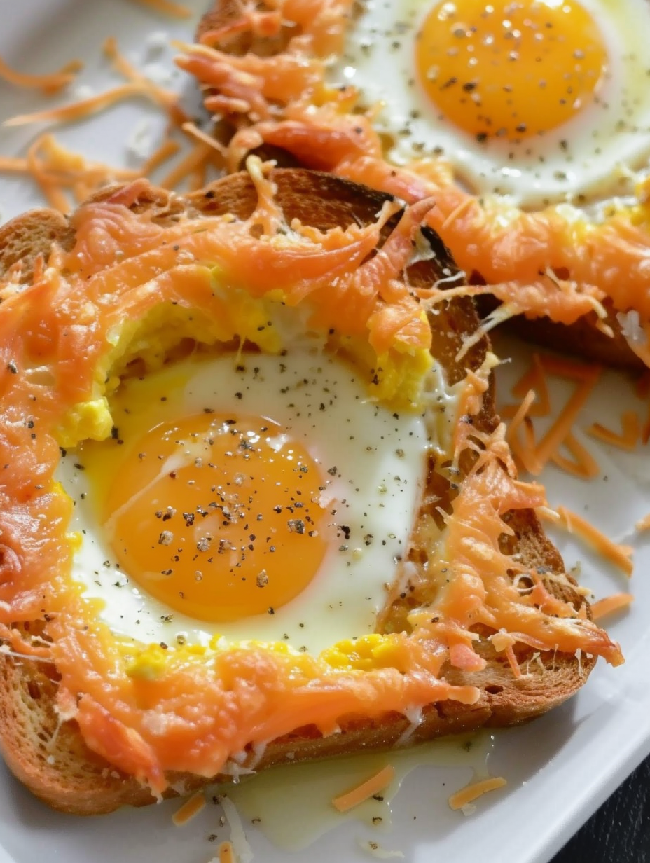 Cheesy Baked Egg Toast