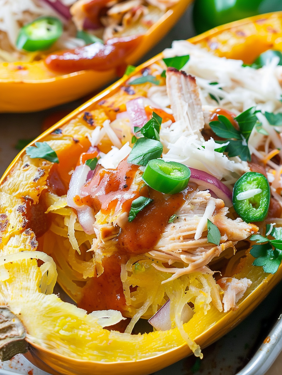 BBQ Chicken Spaghetti Squash
