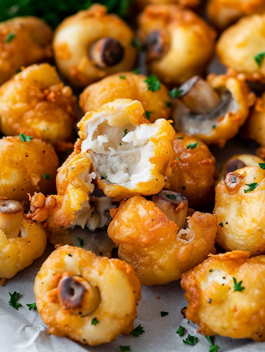 Beer-Battered Fried Mushrooms