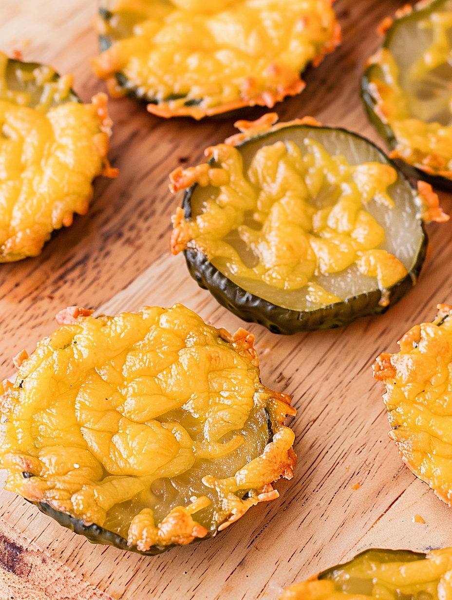 Air Fryer Cheddar Ranch Pickle Chips in muffin tin