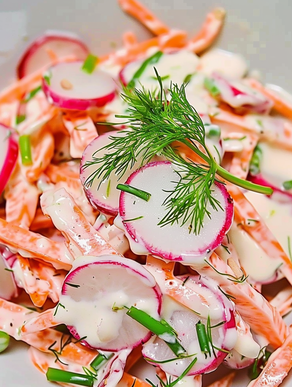 Keto Creamy Carrot and Radish Salad