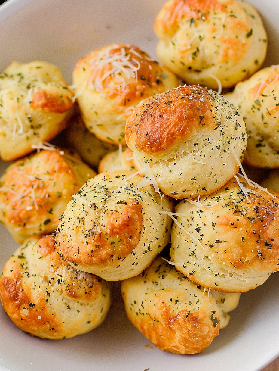 Pizza bombs plated with sauce