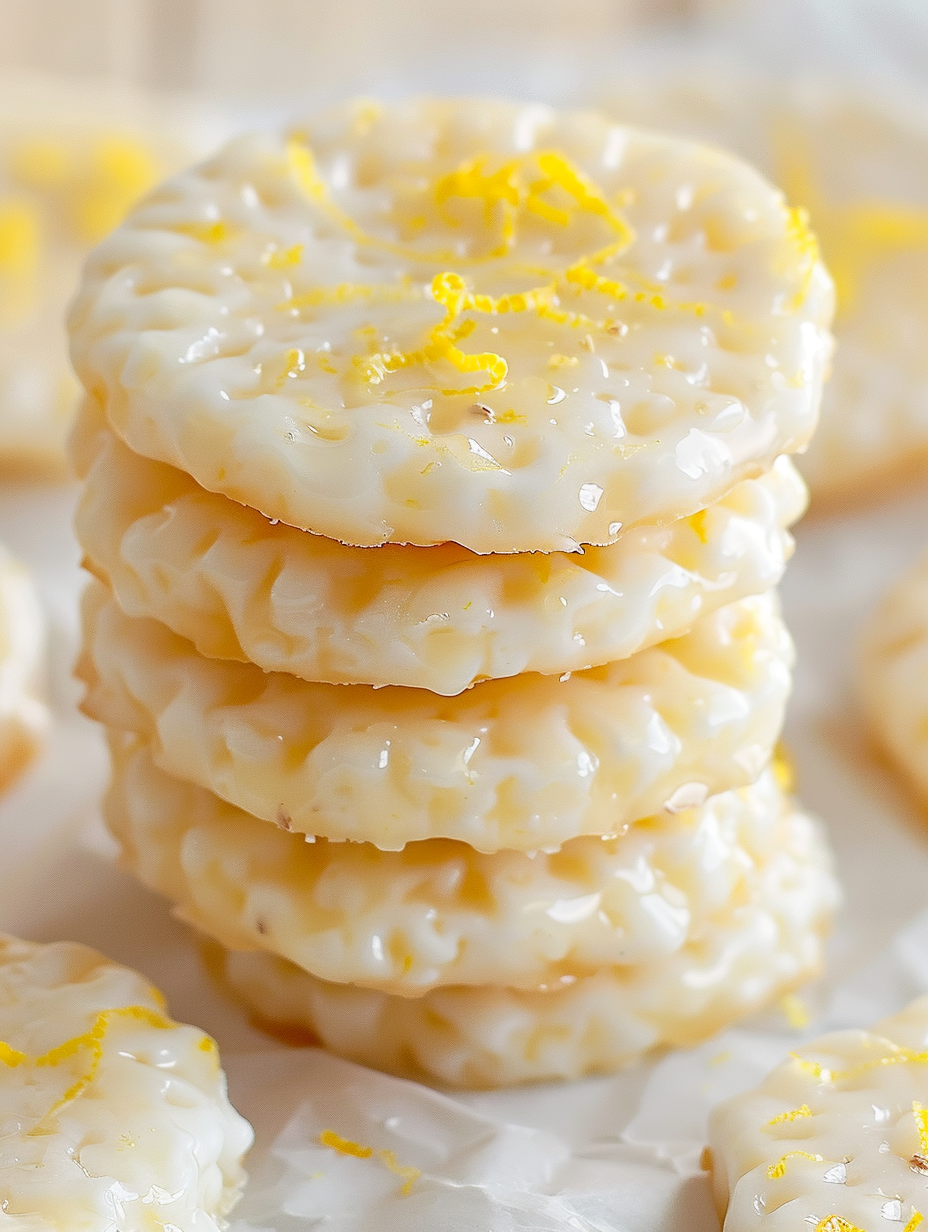 Three-ingredient lemon cookies on parchment