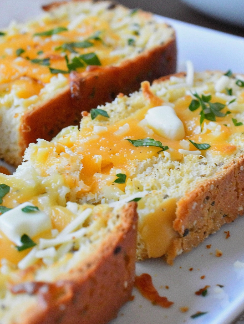 Low carb garlic toast slices on a baking sheet