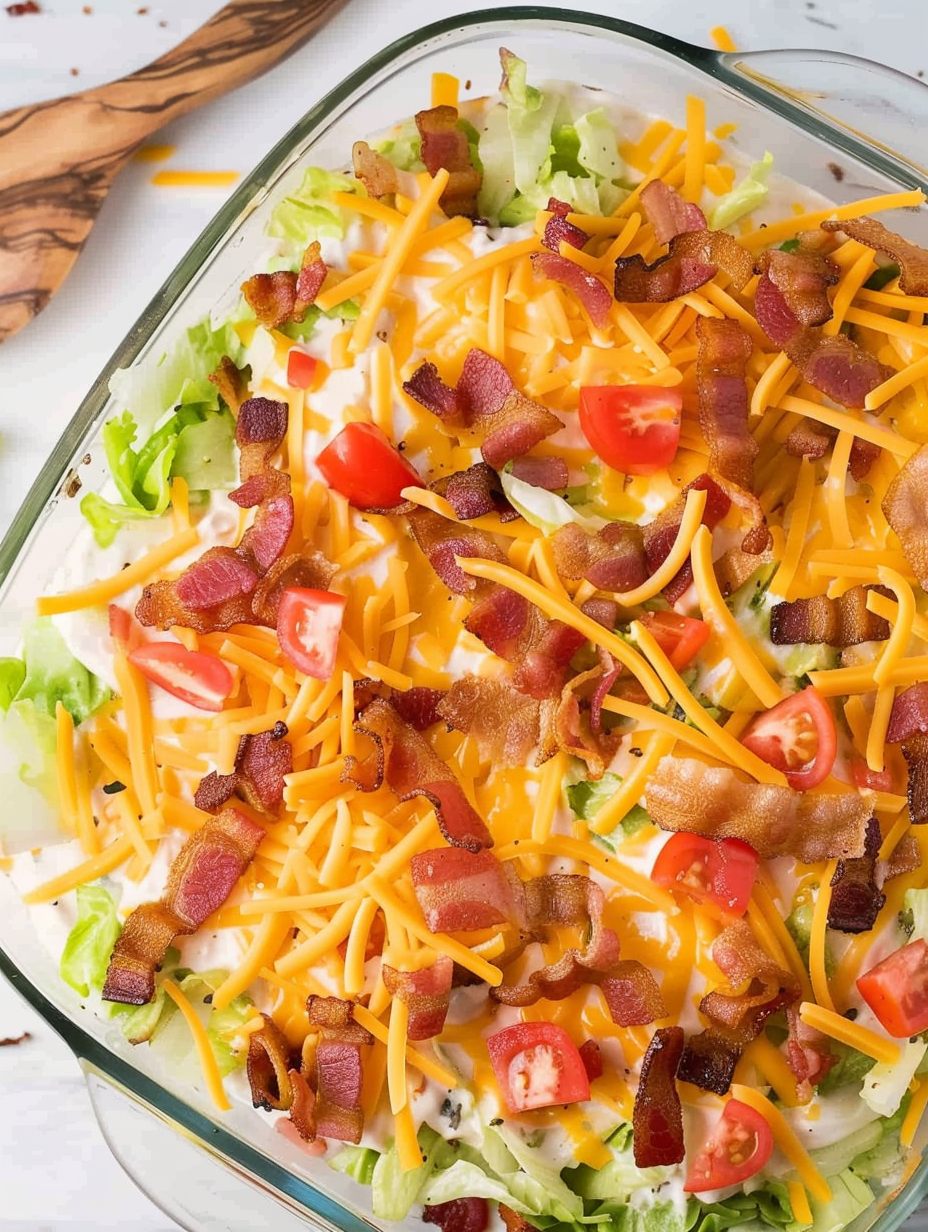 BLT Dip ingredients and prep