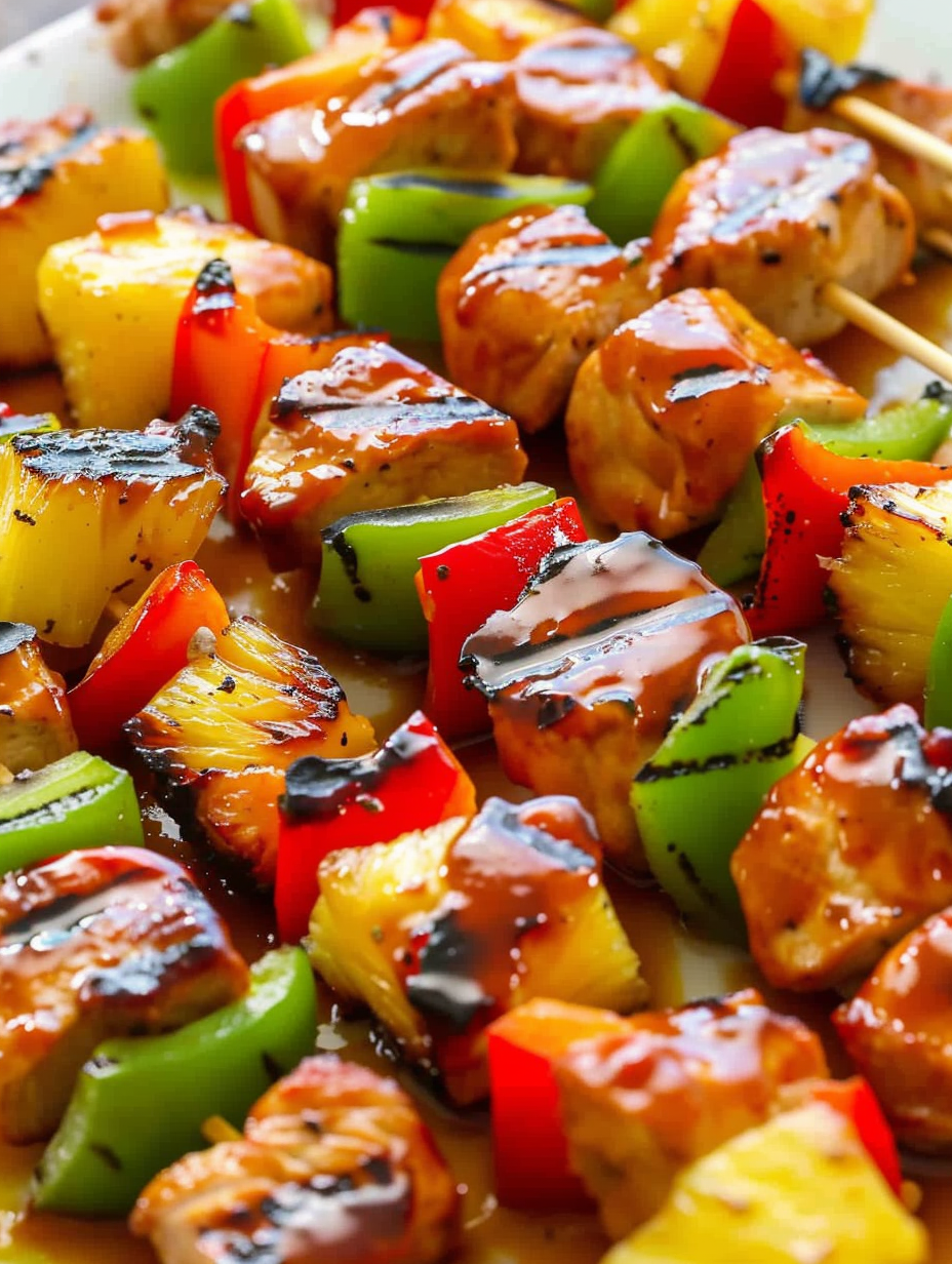 Skewers served on platter