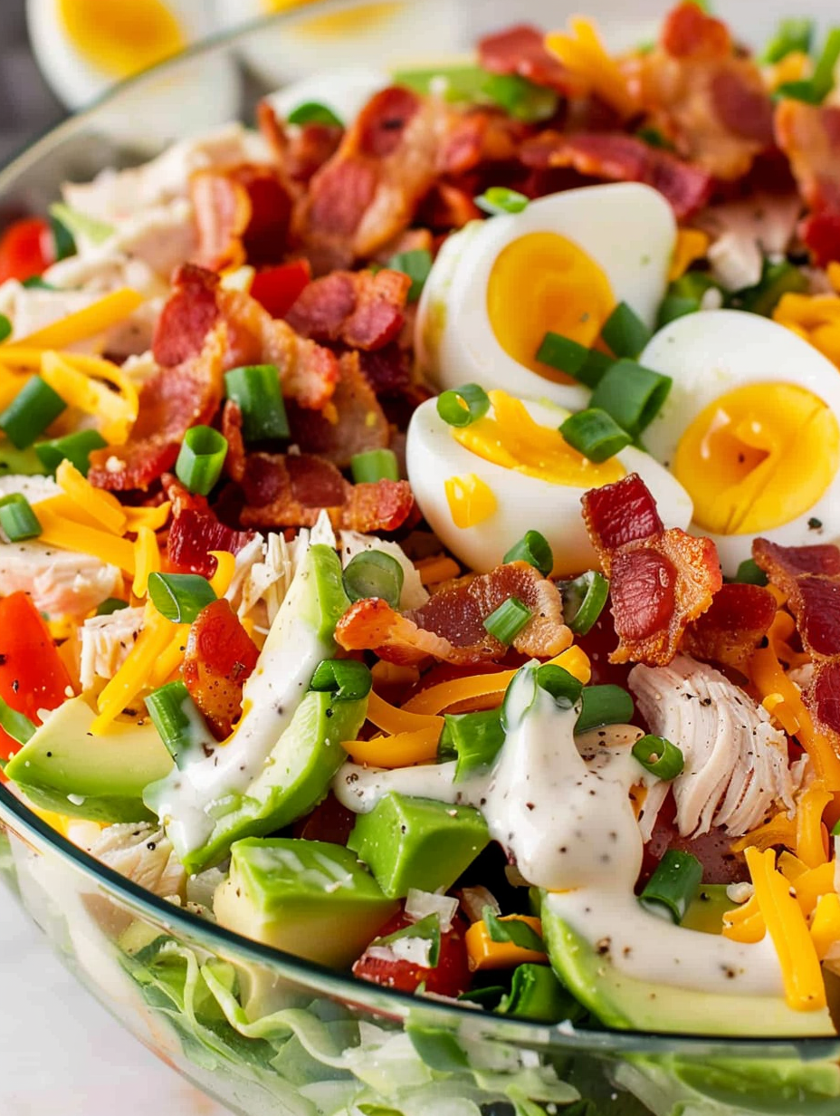 Chicken Bacon Ranch Layered Salad