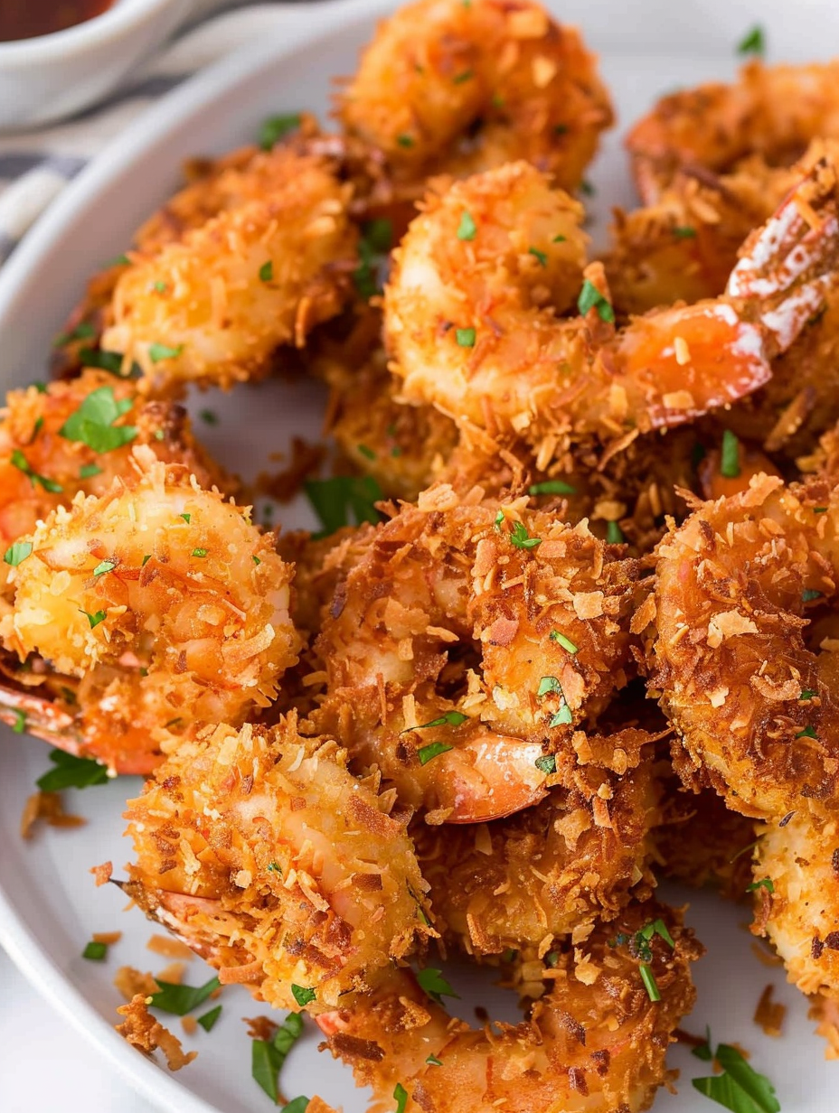 Coconut shrimp coated and ready to fry