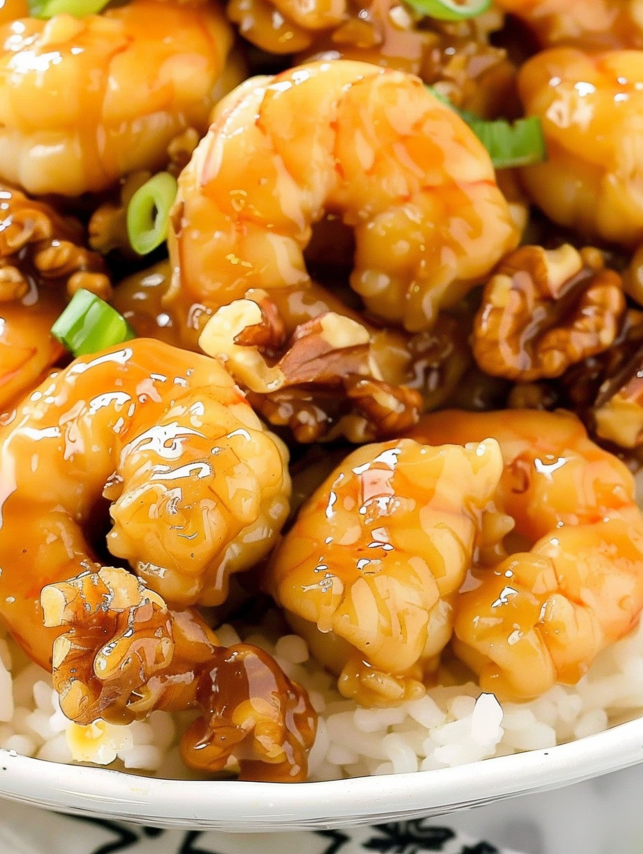 Candied walnuts cooling on parchment
