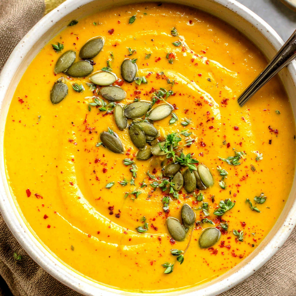 Dairy-Free Pumpkin Carrot Soup