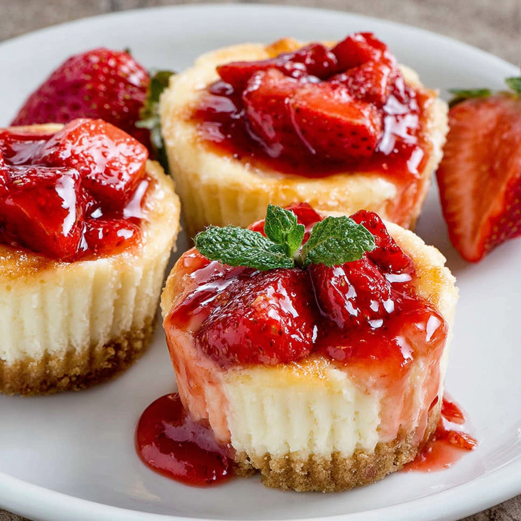 Mini Strawberry Cheesecakes
