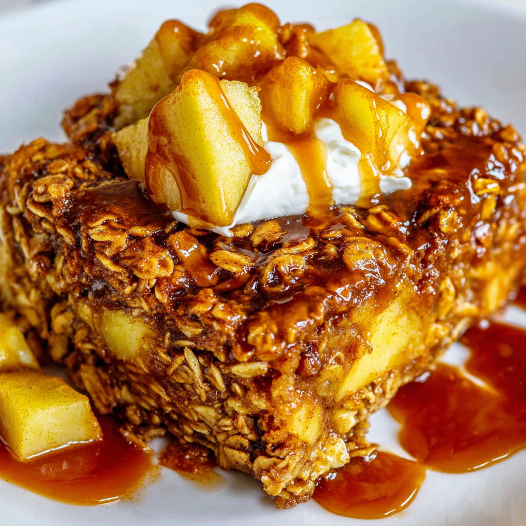 Apple Caramel Baked Oatmeal