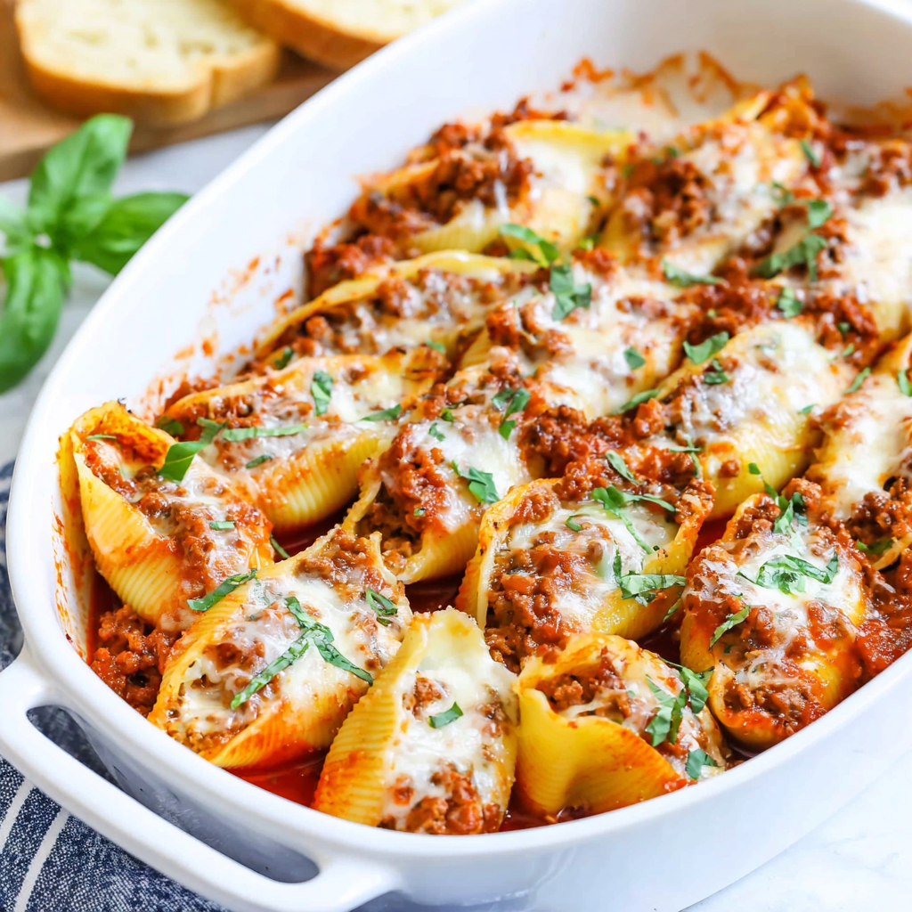 Beefy Italian Stuffed Shells