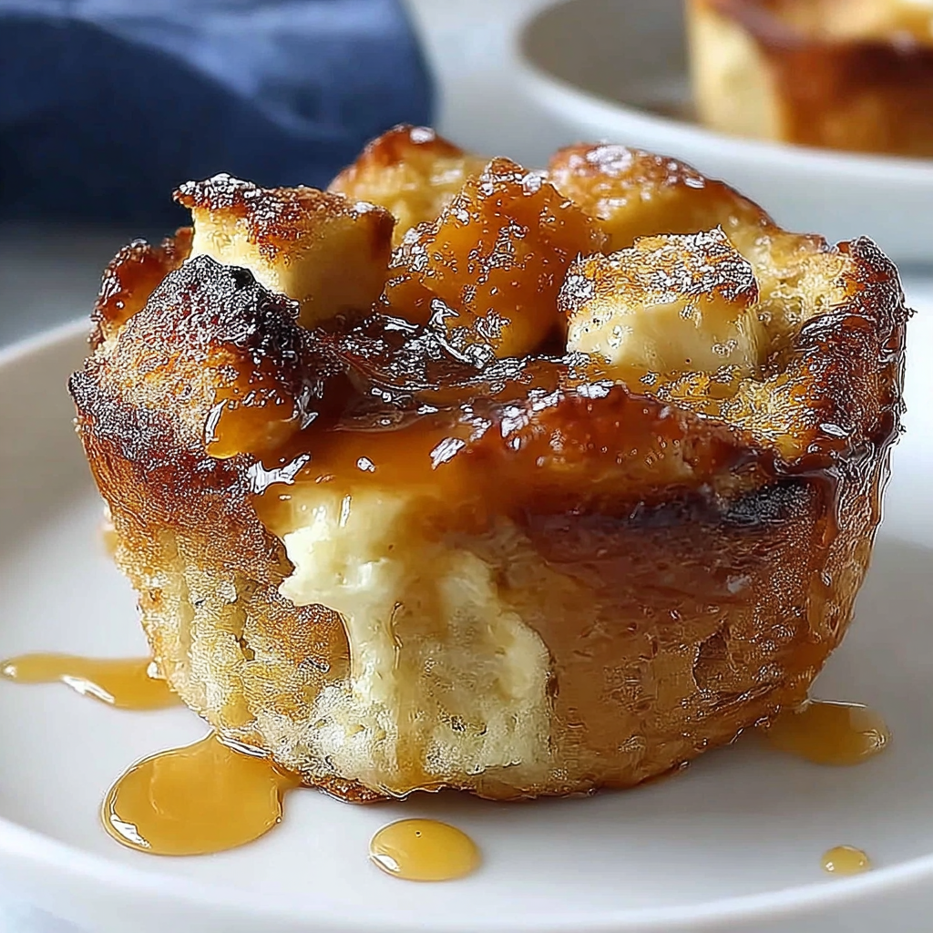 Pumpkin French toast cups served with maple syrup and fruit