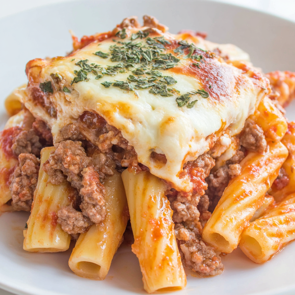 Baked Ziti without Ricotta