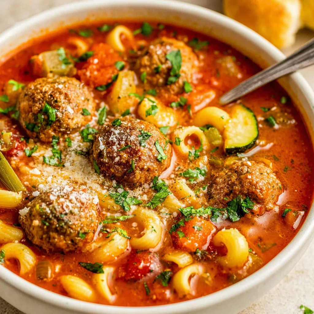 Hearty Meatball Soup