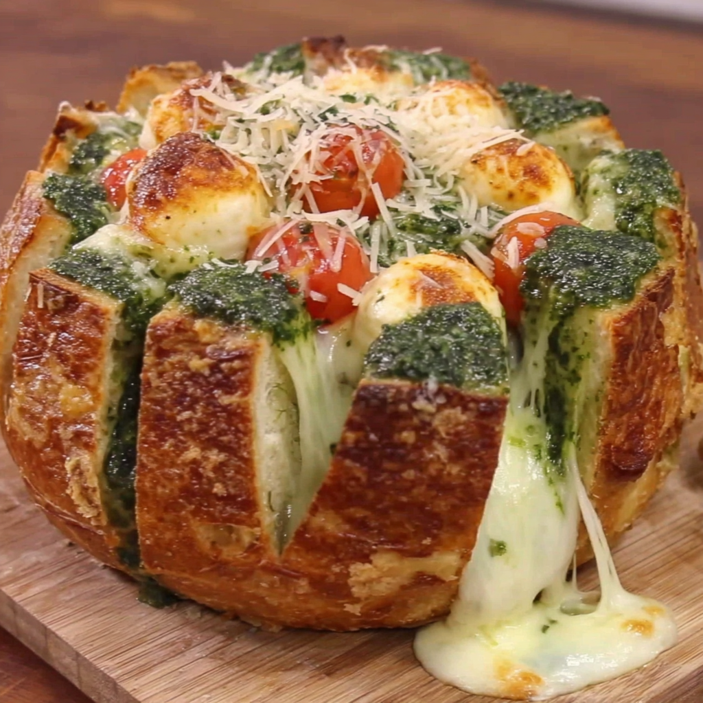 Mini Mozzarella Caprese Bread