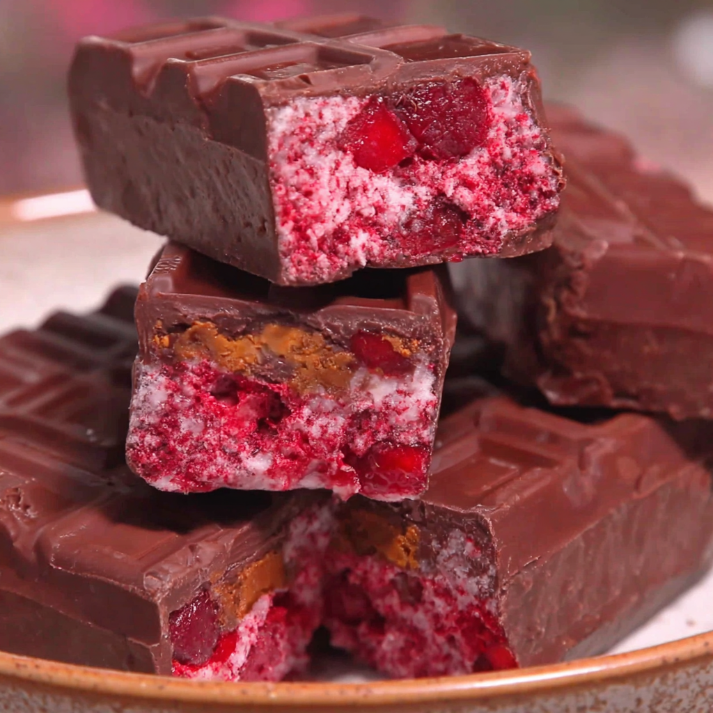Frozen Raspberry Ruffle Bars