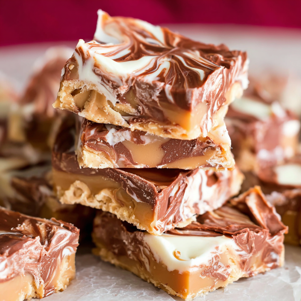 Close-up of tiger butter swirl pattern