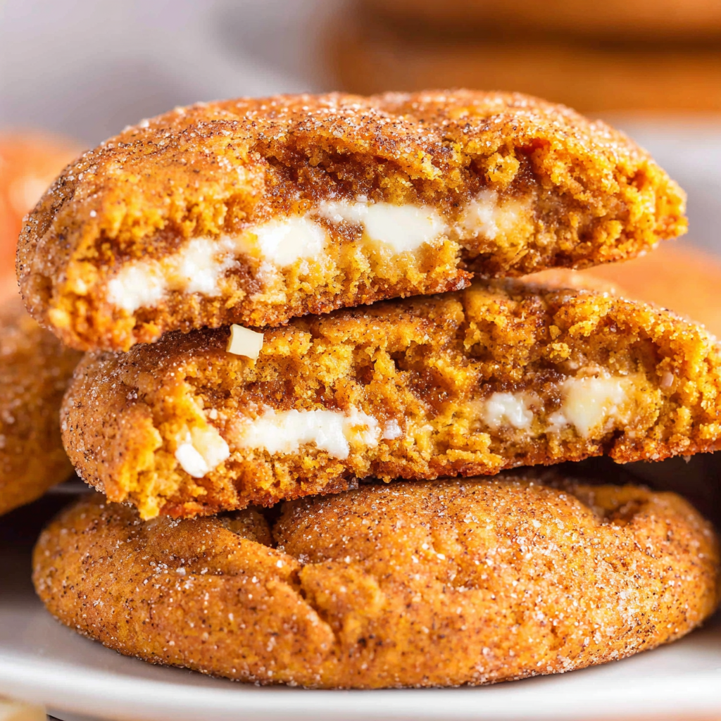 Pumpkin Snickerdoodle Cheesecake Cookies