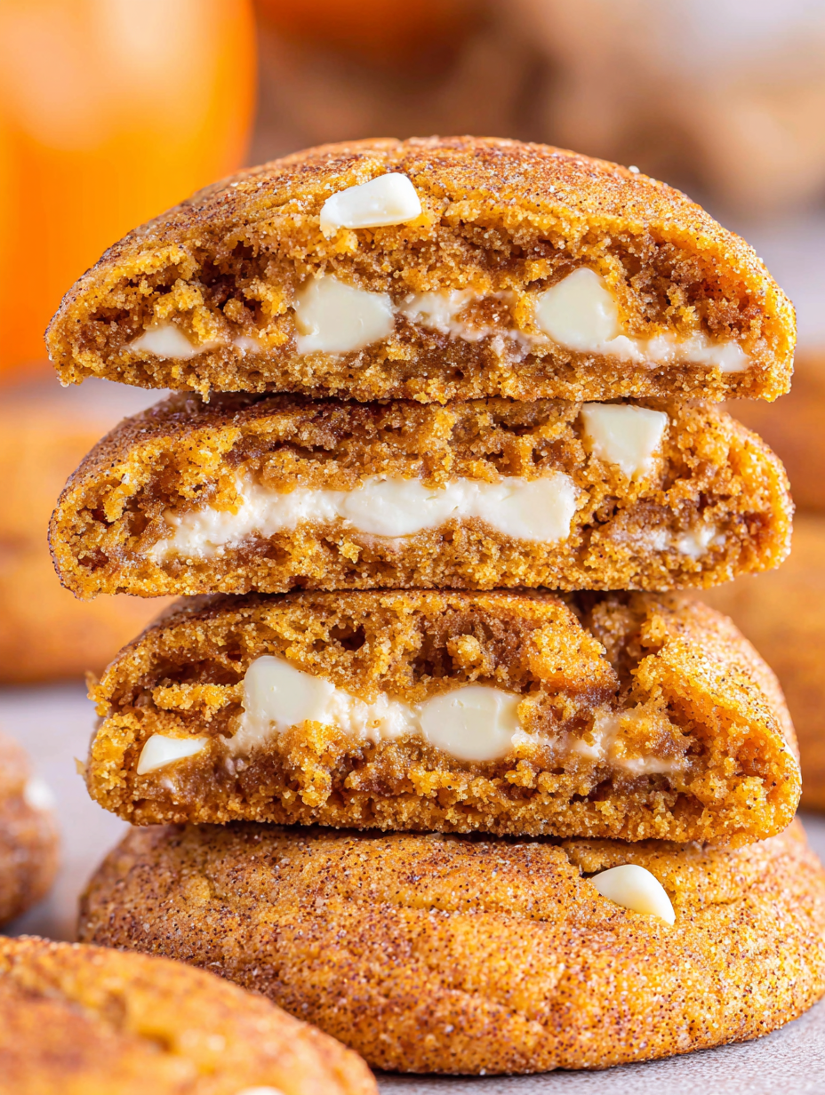 Close-up of cinnamon-sugar coated pumpkin cookies